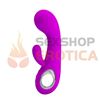 Vibrador con estimulacion clitorial y carga USB